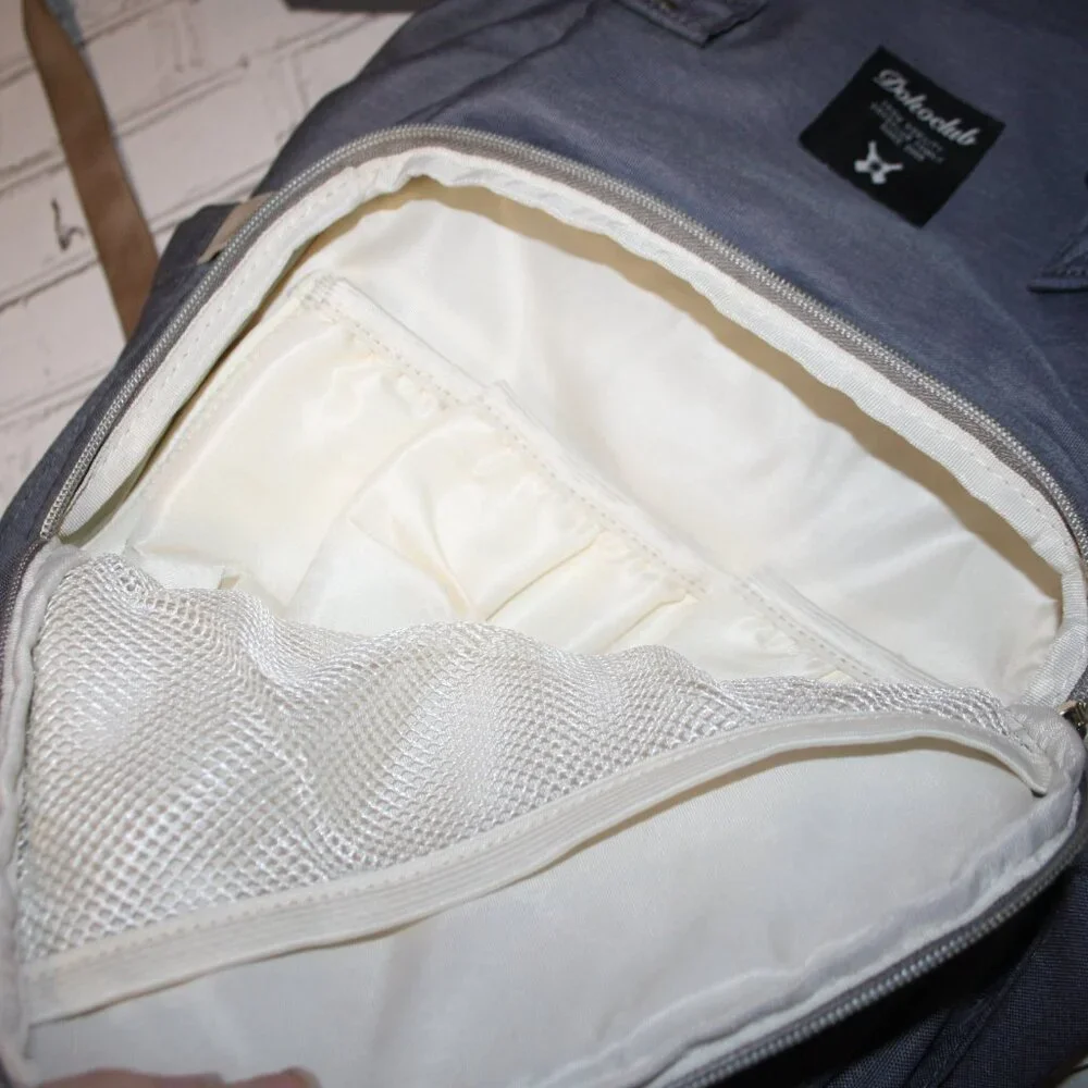 🤍🍼 Dokoclub Diaper Bag · Gray + Cream